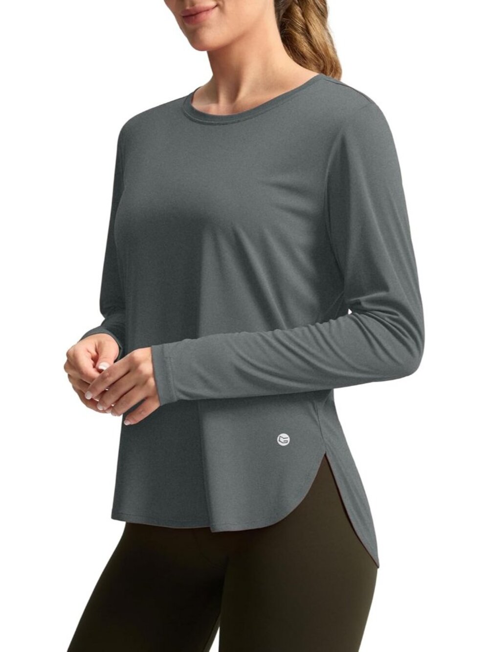 Women's Heather Grey Long Sleeve Lightweight Quick Dry 50+ UV Protection Shirts